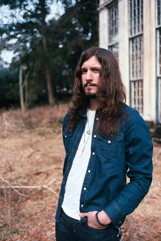 Mens wrapped leather strand bracelet