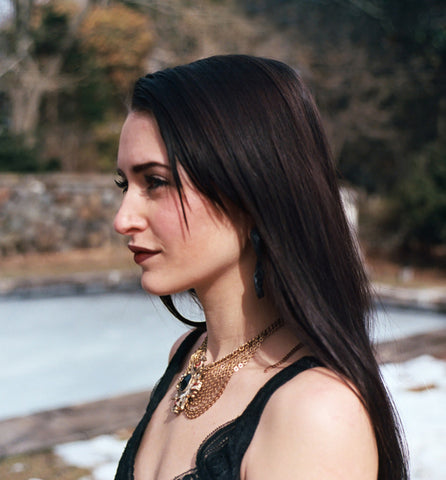 Maltese Cross Reliquary Necklace - Mutli Chain Layered Necklace