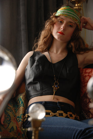 Magic Wand Necklace on Leather Cord