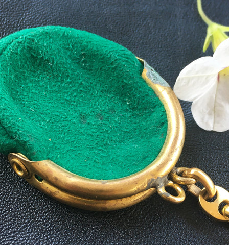 Green Medicine Bag Necklace with All Seeing Eye Charm