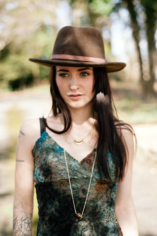 Mini Gold Dust Glass Marble Necklace