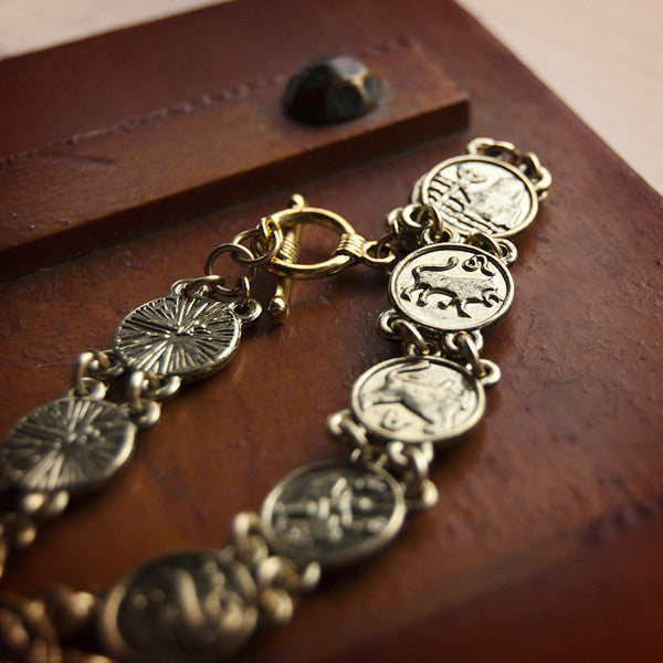 Rose Gold Zodiac Bracelet, Zodiac Sign Bracelet, Constellation Bracele –  Laalee Designs