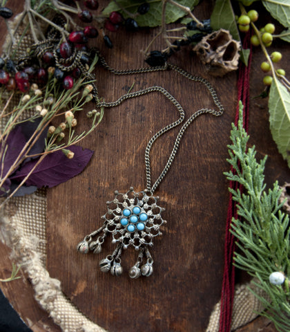Sacred Vintage Bohemian Gypsy Bell Necklace