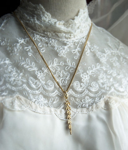 Floral Bohemian Gold Bar Necklace