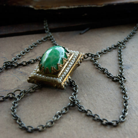 Spell Book Webbed Chain Necklace