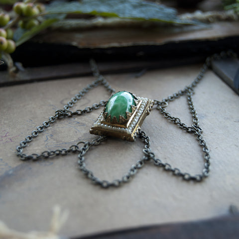 Spell Book Webbed Chain Necklace