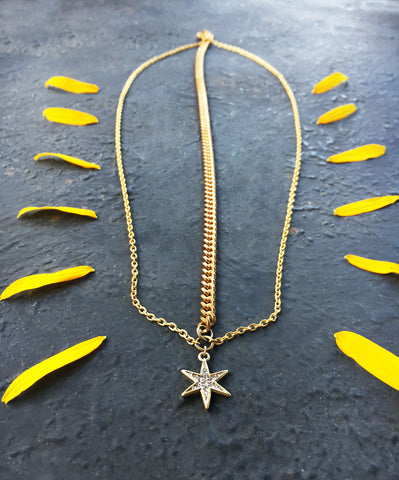 Goddess Head Chain. Bohemian Wedding Headpiece for Women Gold Star