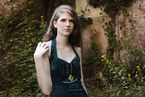 Oracle Star Gypsy Art Nouveau Mystic Lady Necklace