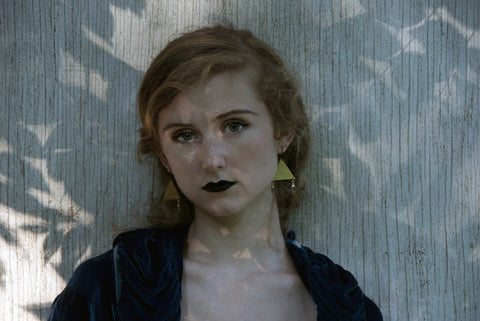 Trinity Triangle Metal Geometric Bohemian Feather Earrings