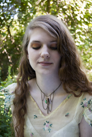 Spell Book Webbed Chain Necklace