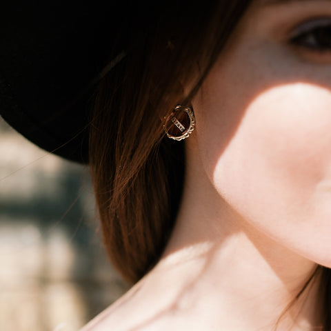 Graveyard Red Wax Oval Silver Post The Shining Earrings